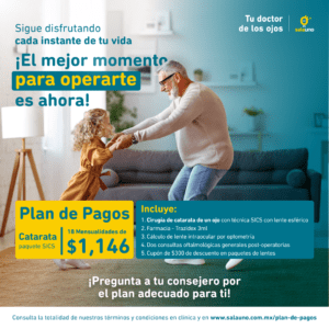 PROMOCION PLAN DE PAGOS CATARATA SALAUNO TU DOCTOR DE LOS OJOS